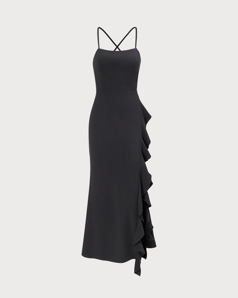 The Ruffle Cross Back Dress Dresses - RIHOAS