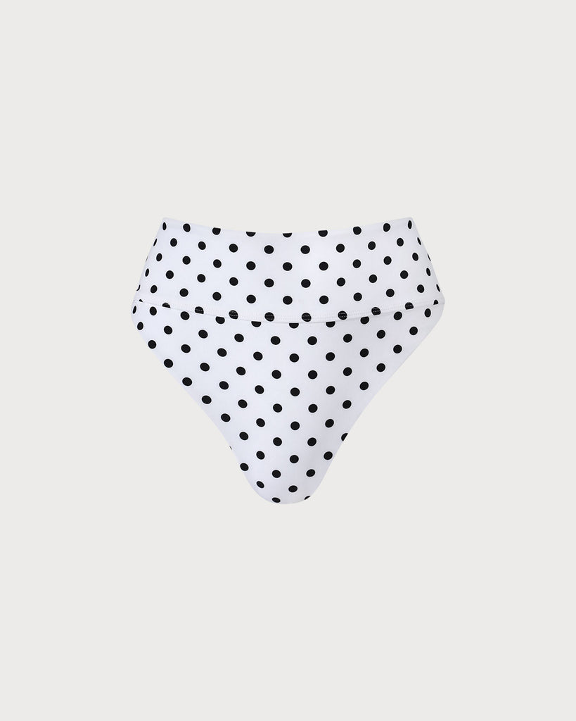 The Polka Dot High Waist Bikini Bottom Bikinis - RIHOAS