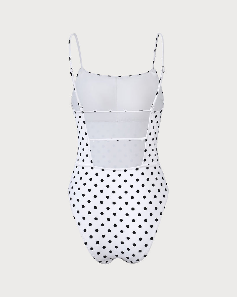 The Polka Dot Backless One-Piece Swimsuit One-Pieces - RIHOAS