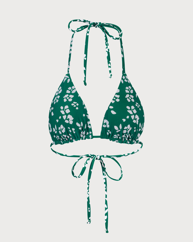 The Reversible Floral Triangle Bikini Top Bikinis - RIHOAS