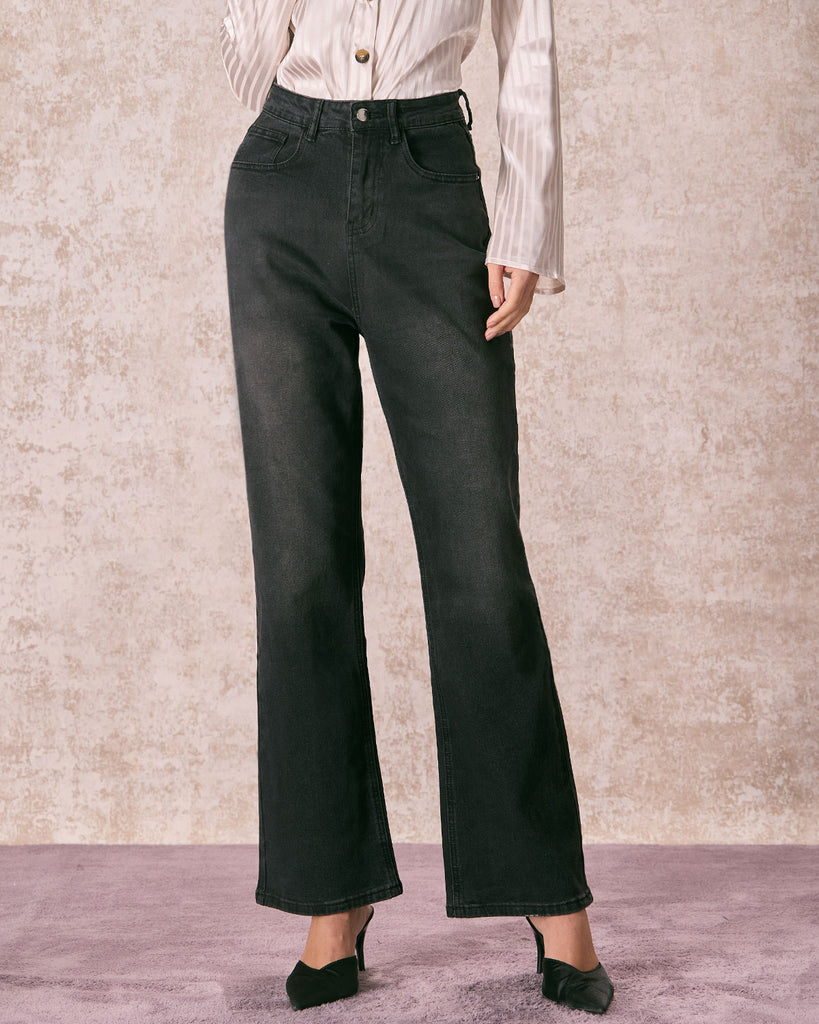 The Black Wide Leg Jeans Denim - RIHOAS