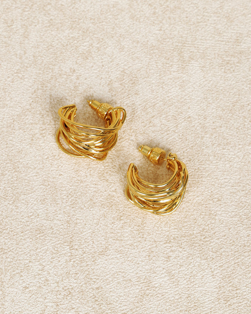 Gold-Plated Earrings Gold Earrings - RIHOAS