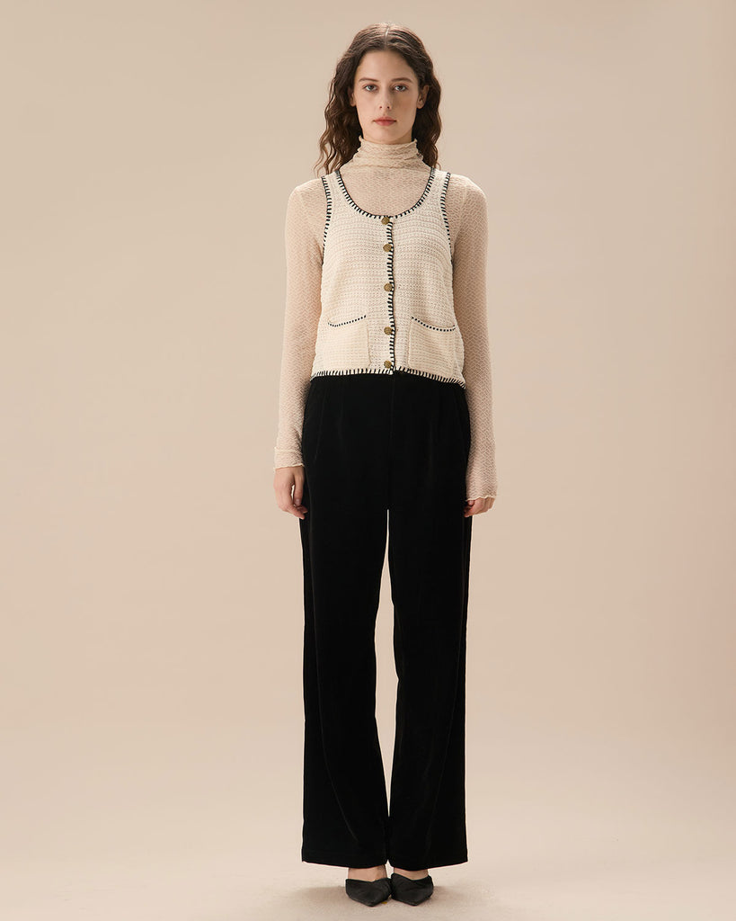 The Pleated Wide Leg Pants Bottoms - RIHOAS