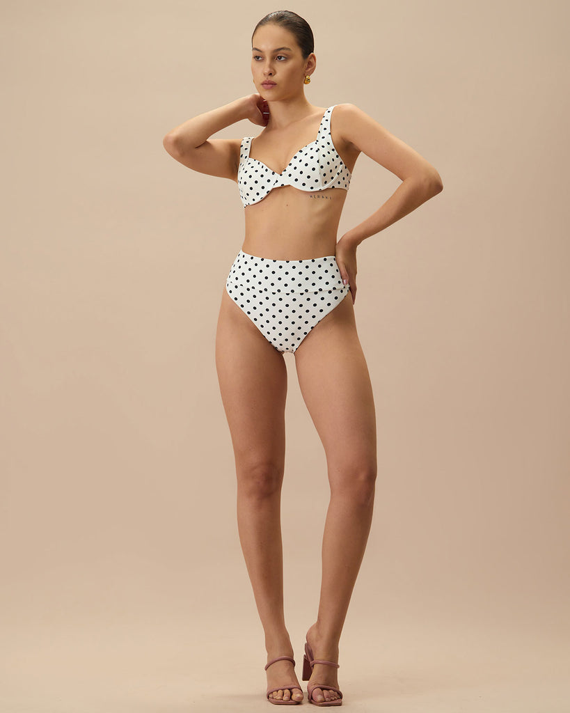 The Polka Dot Underwire Bikini Top Bikinis - RIHOAS