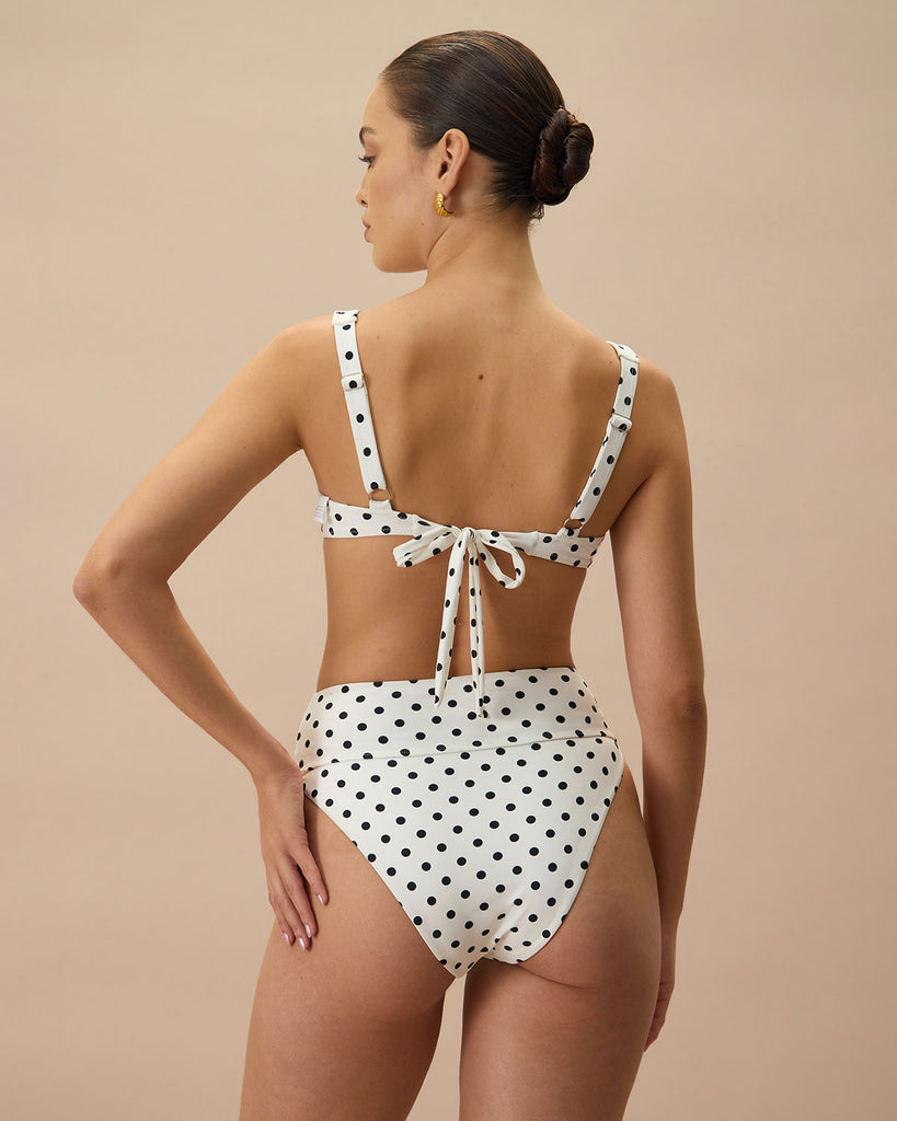 The Polka Dot Underwire Bikini Top Bikinis - RIHOAS