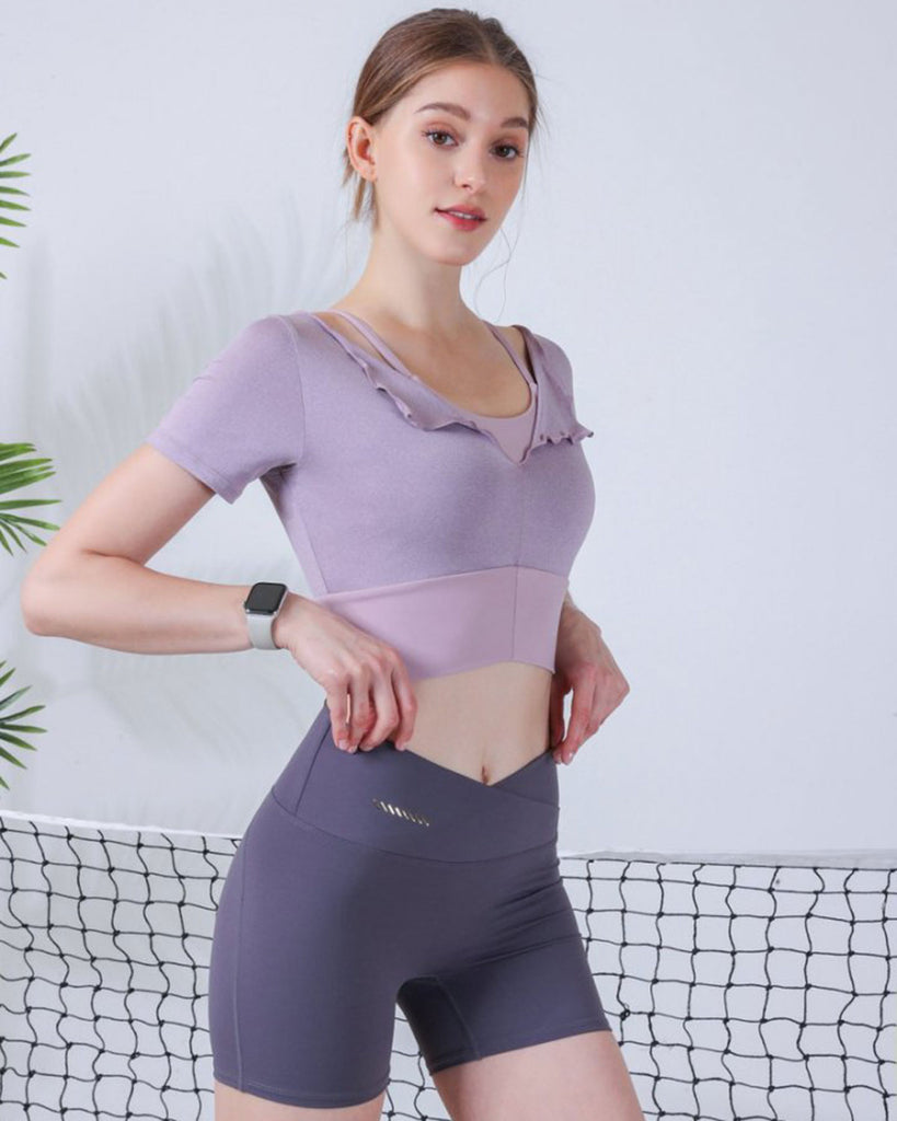 Purple Short Sleeve Top