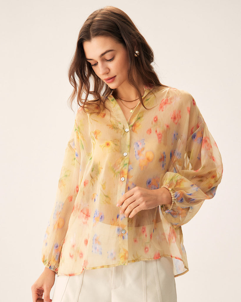 Floral Drop Shoulder Blouse